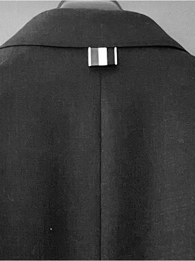 Thom Browne Black Blazer with Silver Tab Detail
